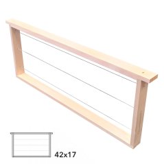 Rámek 42x17 Optimal nízký, vrtaný vodorovně, rovný, Lípa