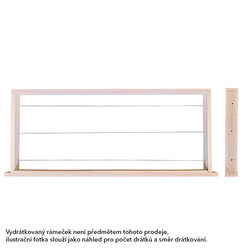 Rámkový prírez 44,8x15,9 Langstroth 2/3, nevrtaný rovný, Lipa, 50 ks