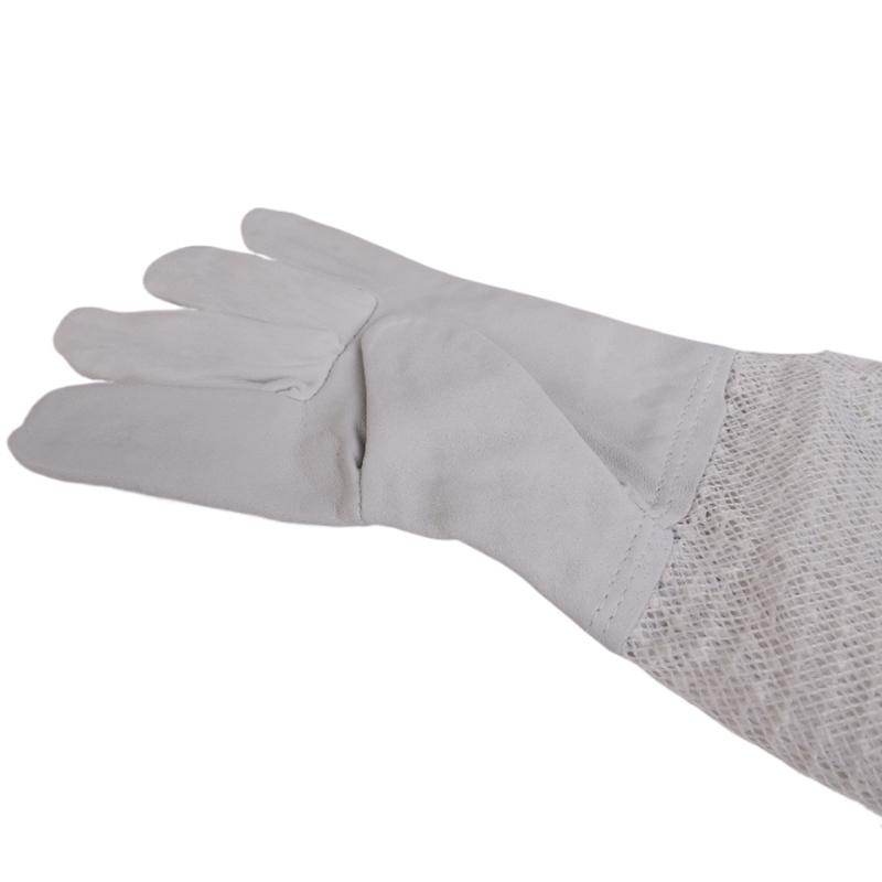 Včelařské rukavice kožené s větracími návleky - Velikost: Velikost L