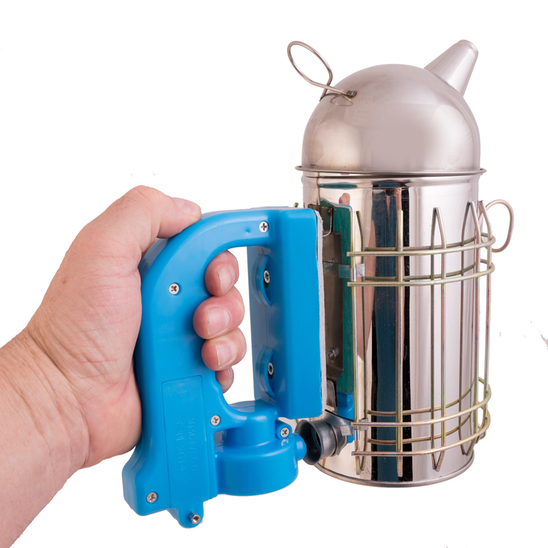 Včelařský dýmák velký, nerezový, elektrický, kulatý, AD008