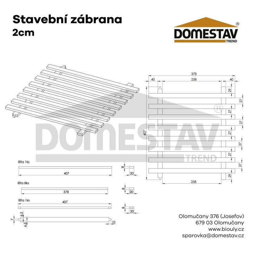 Stavebná zábrana - 2cm