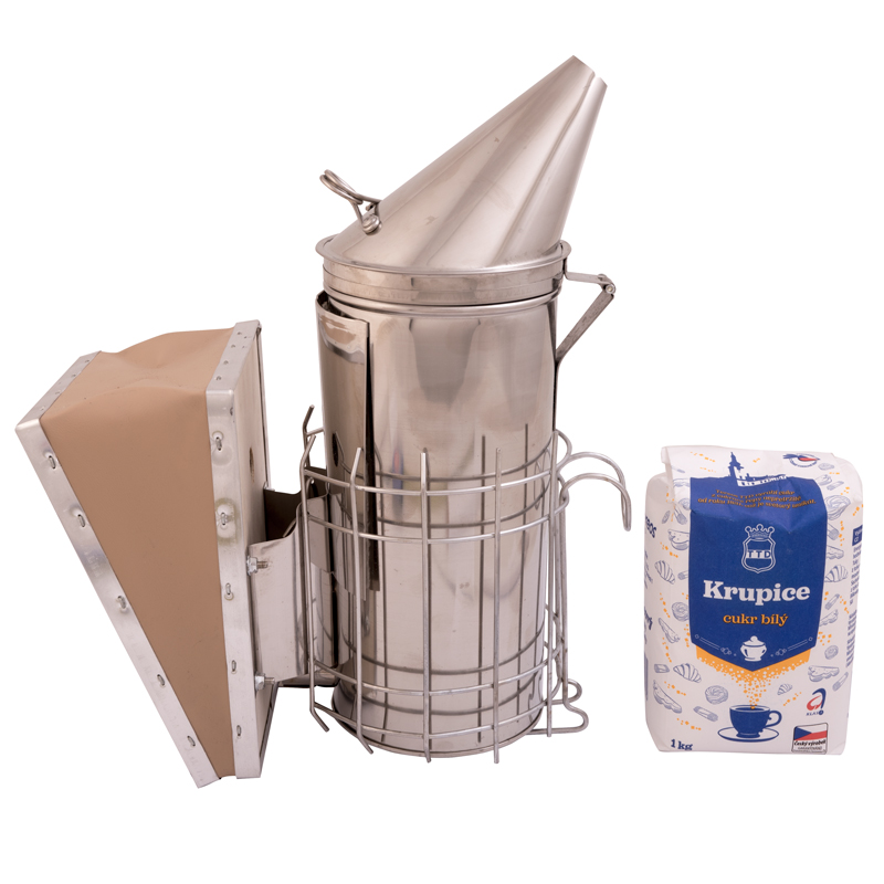 Včelařský dýmák velmi velký, nerezový, AD004