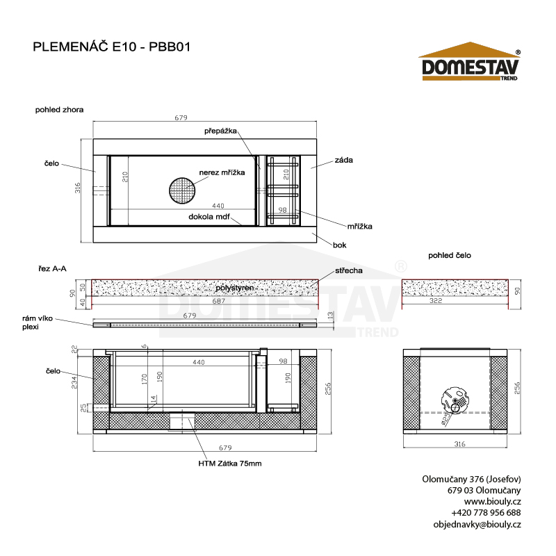 Plemenáč E10, styrodur