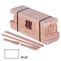 Rámkový přířez 39x15 nevrtaný Hoffman, Lípa, 50 ks