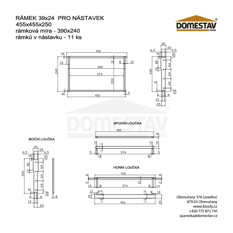 Rámek 39x24 vodorovně Hoffman, Lípa