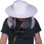 Včelársky klobúk biely