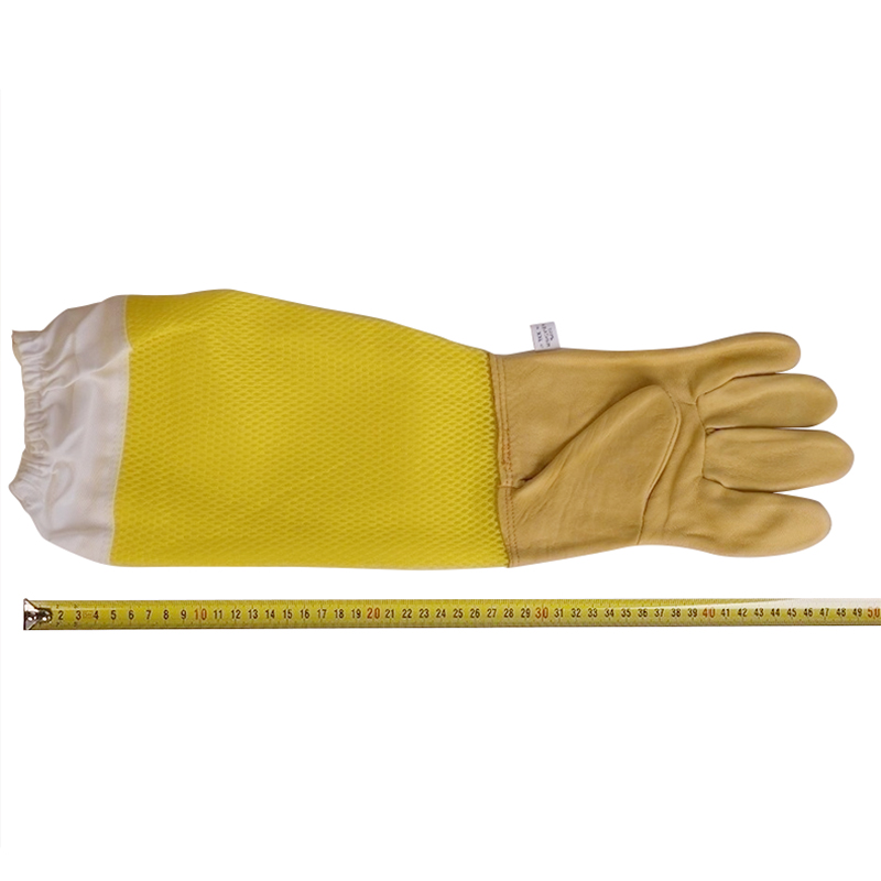 Včelárske rukavice kožené silné s vetracími návlekmi - Veľkosť: Velikost XXL