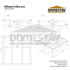 Difúzne protiplesňové veko - 2cm zateplenie