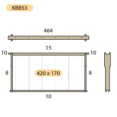 Rámkový prírez 42x17 E10, zvislo Hoffman, Lipa, 50 ks