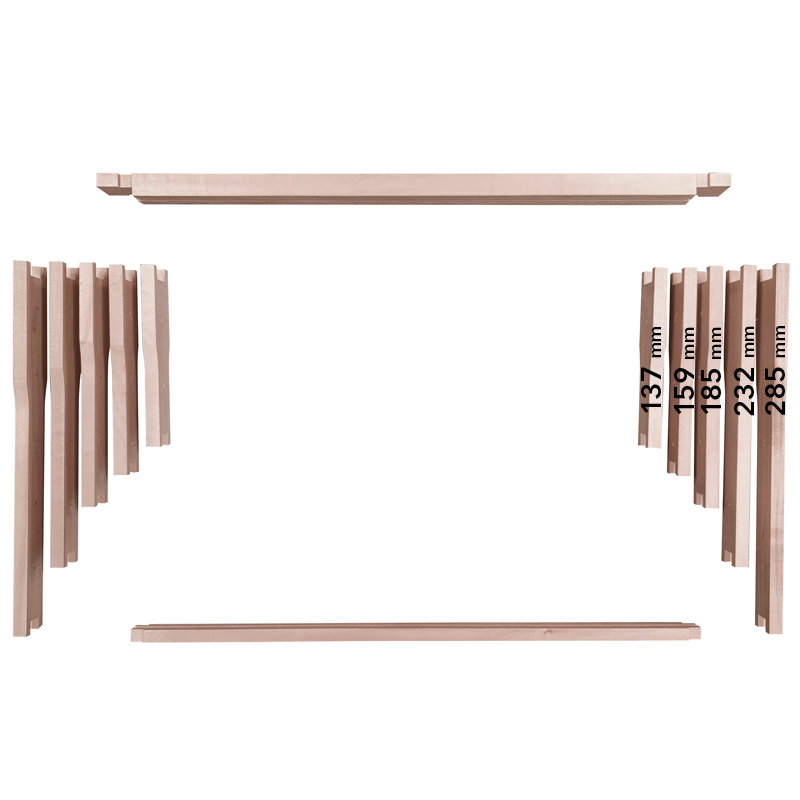 Rámkový přířez 44,8x13,7 Langstroth 1/2 Original, vodorovně Hoffman, Lípa, 50 ks