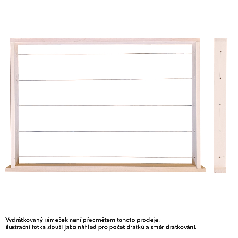 Rámkový přířez 42x27 Optimal vysoký, nevrtaný rovný, Lípa, 50 ks