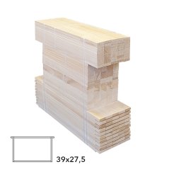 Rámkový prírez 39x27,5 vrtaný rovný, Lipa, 50 ks