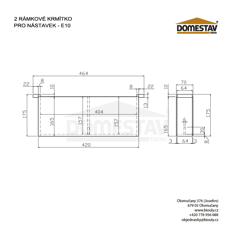 Dvourámkové krmítko E10