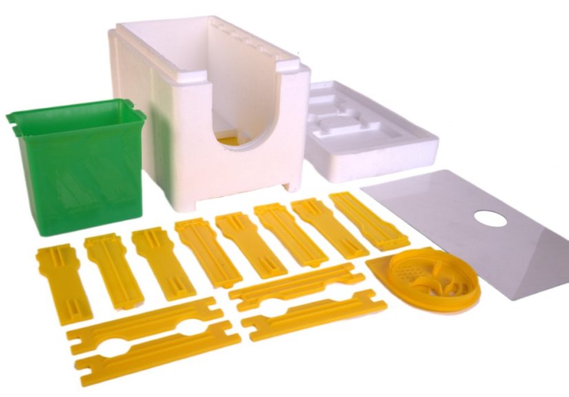 Včelí oplodniak, 4-plástový, polystyrénový, AB002