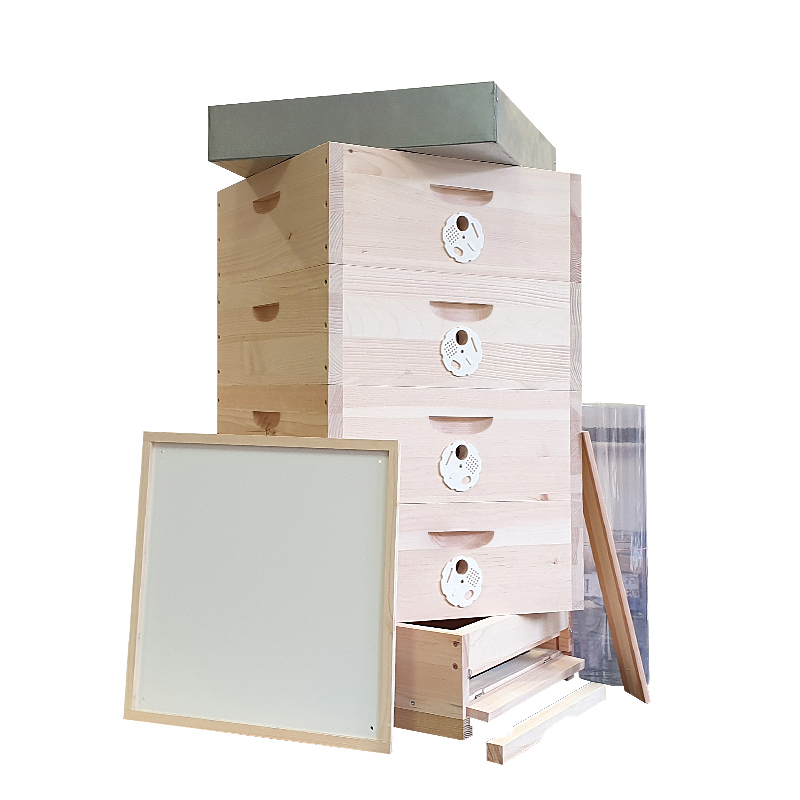 Včelí úl E10 sestava 4 nástavky, Borovice vejmutovka