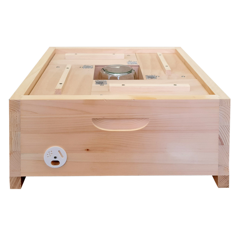 Drevený oplodniačik pre 4 matky - INOVOVANÝ, 485 x 485 mm, Borovica hladká (vejmutovka)