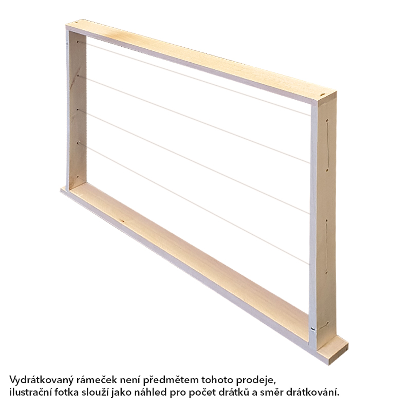 Rámkový přířez 42x27,5 Optimal vysoký, nevrtaný rovný, Lipa, 50 ks