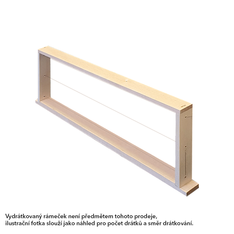 Rámkový přířez 42x17 Optimal nízký, vodorovno rovný, Lipa, 50 ks