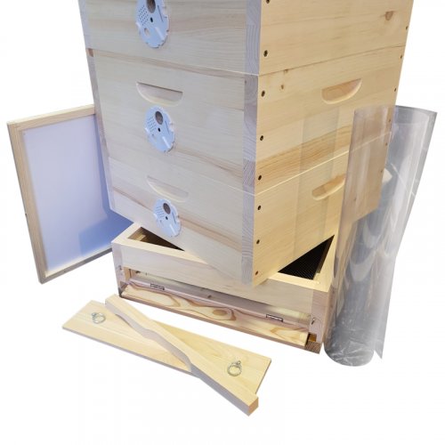 Včelí úl 39x17 - sestava 4 nástavky, nesmontované, Borovice vejmutovka