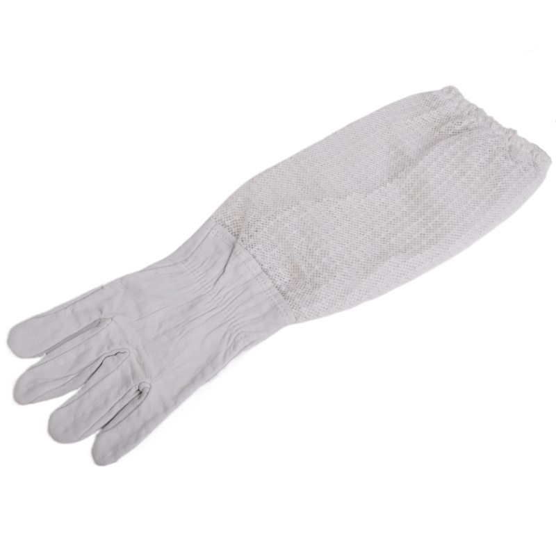 Včelařské rukavice kožené s větracími návleky - Velikost: Velikost L