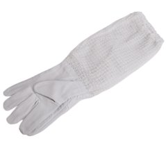 Včelárske rukavice kožené s vetracími návlekmi