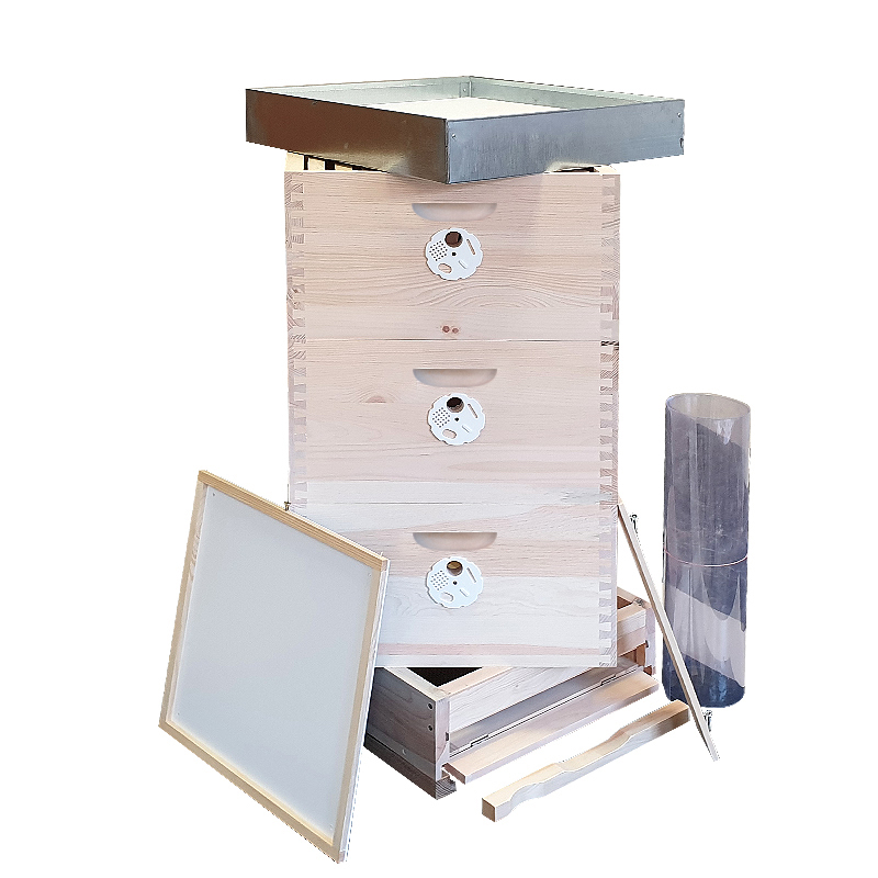 Včelí úľ 39x24 - zostava 3 nadstavky cinkované, Borovica hladká (vejmutovka)