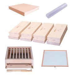 Včelí úľ Optimal - zostava 4 nízké nadstavky nezmontované, Smrek