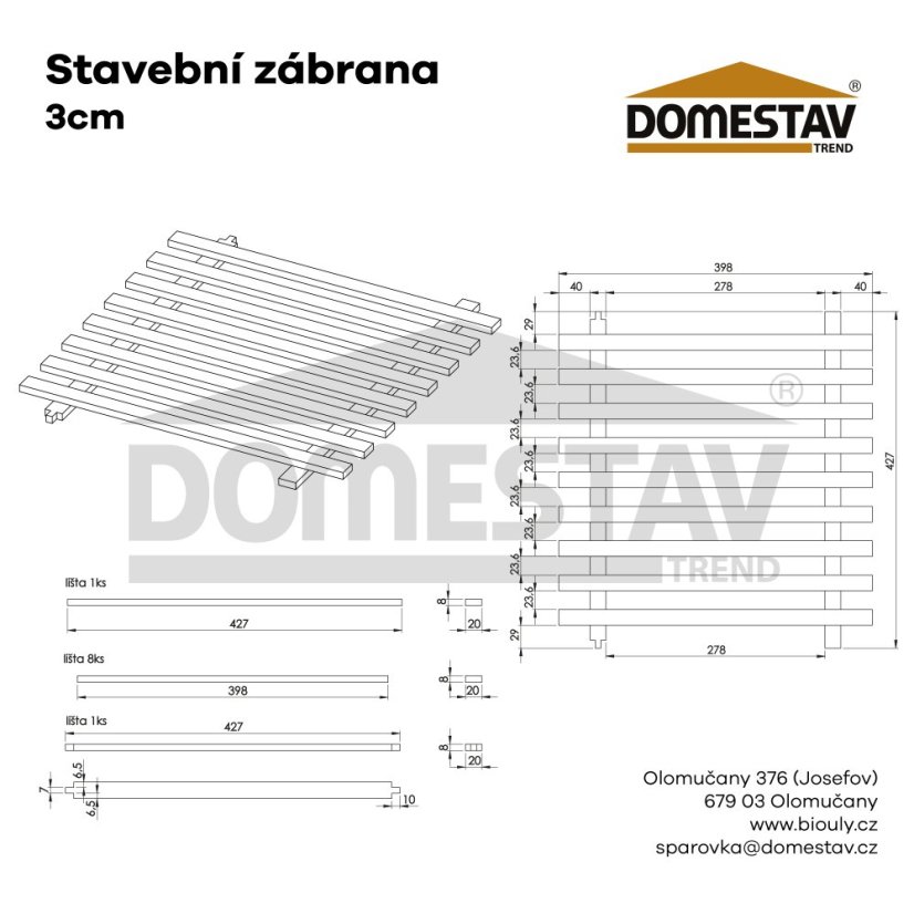 Stavebná zábrana - 3cm