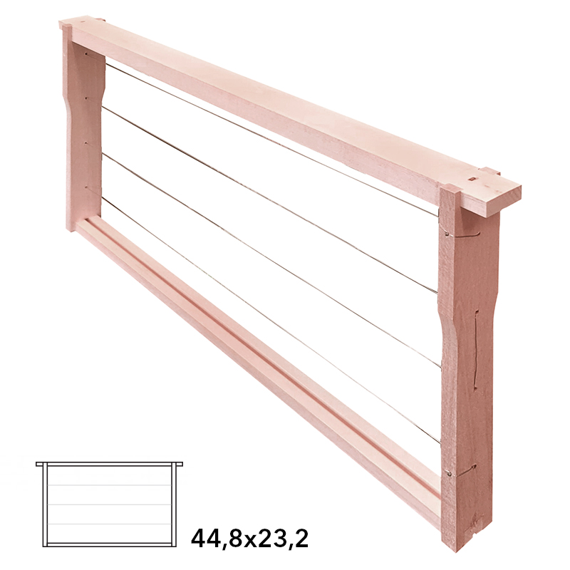 Rámek 44,8x23,2 Langstroth 1/1 Original, vodorovně Hoffman, Lípa