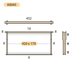 Rámik 42x17 Optimal nízký, vodorovně zděř Hoffman, Lípa