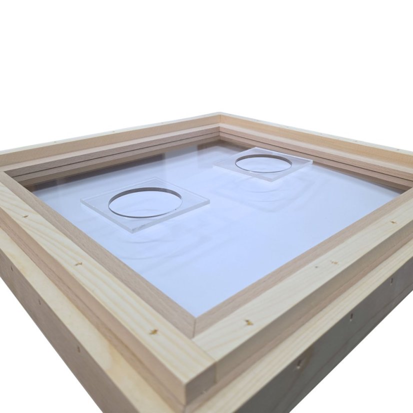 Krmící víko Plexi 2 otvory - 2cm