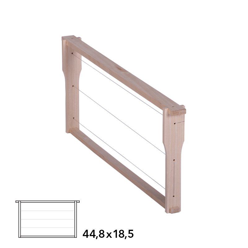 Rámik 44,8x18,5 Langstroth 3/4, vodorovný Hoffman, Lipa