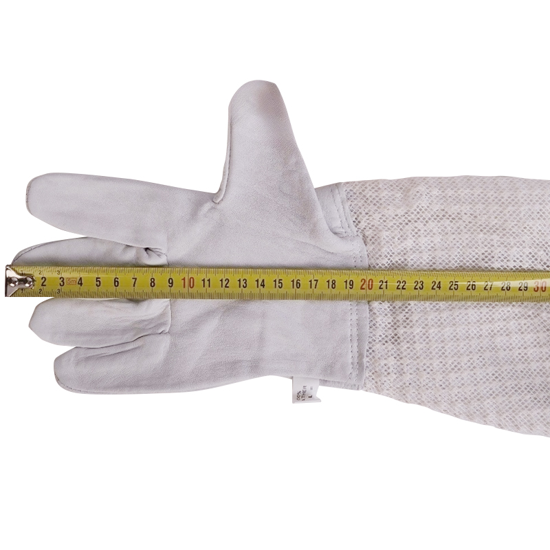 Včelařské rukavice kožené s větracími návleky - Velikost: Velikost L