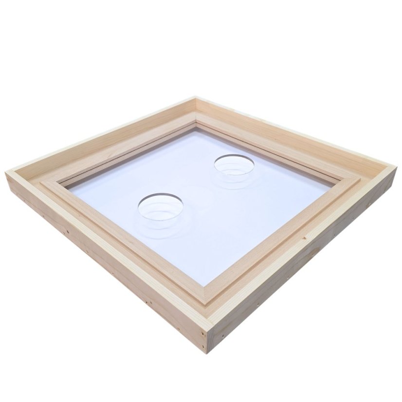 Kŕmiace veko Plexi 2 otvory - 2cm