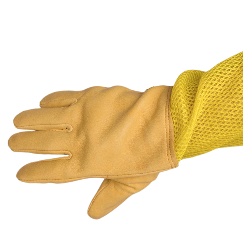 Včelárske rukavice kožené silné s vetracími návlekmi - Veľkosť: Velikost XXL