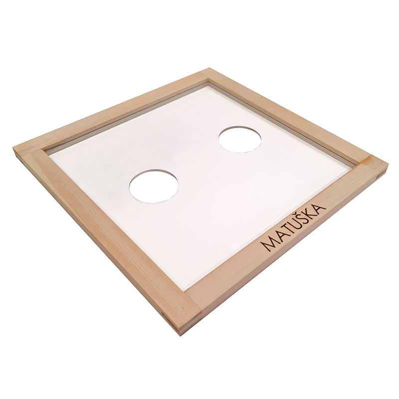 Kŕmiace veko pre včelí úľ B10 a E10, plexi v ráme