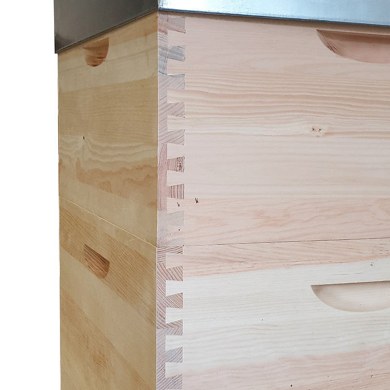 Včelí úl Langstroth 2/3 - sestava 4 nástavky cinkované, Borovice vejmutovka