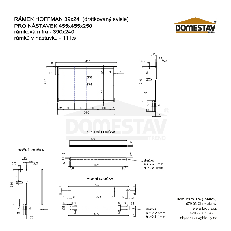 Rámek 39x24 svisle Hoffman, Lípa