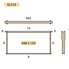 Rámkový přířez 44,8x15,9 Langstroth 2/3, nevrtaný Hoffman, Lípa, 50 ks