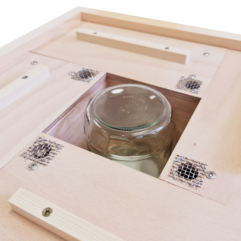 Drevený oplodniačik pre 4 matky - INOVOVANÝ, 485 x 485 mm, Borovica hladká (vejmutovka)