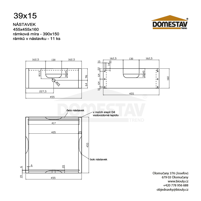 Včelí nástavek 39x15, borovice vejmutovka