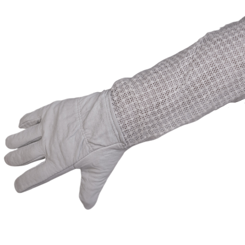 Včelařské rukavice kožené s větracími návleky - Velikost: Velikost L