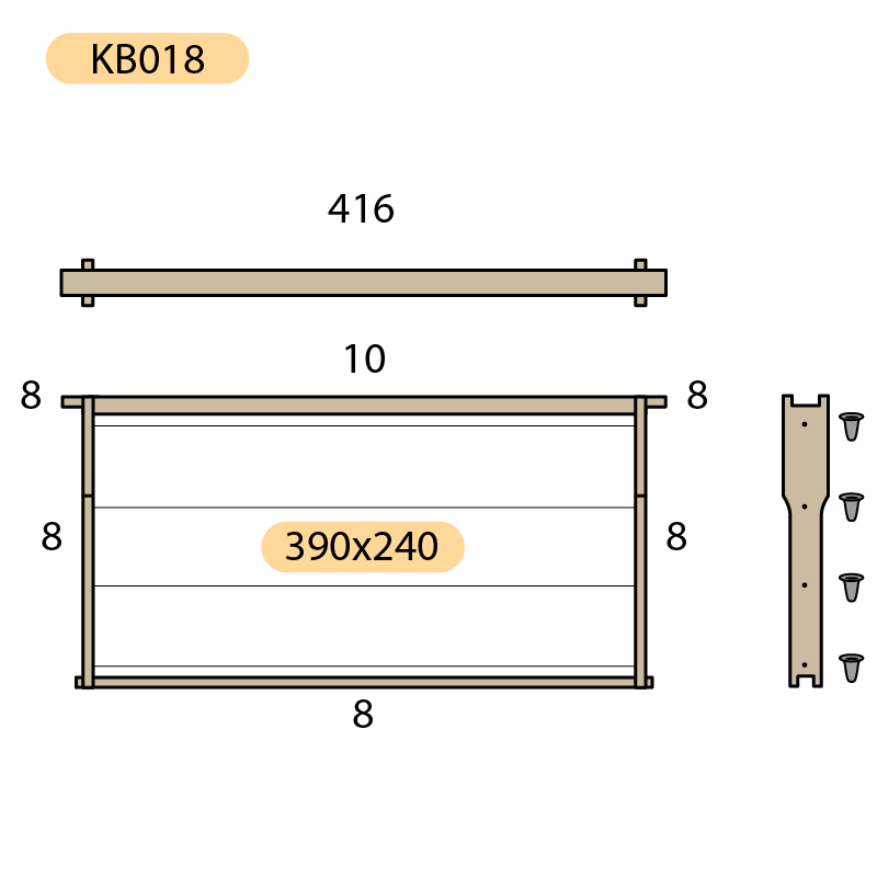 Rámik 39x24 vodorovně zděř Hoffman, Lípa