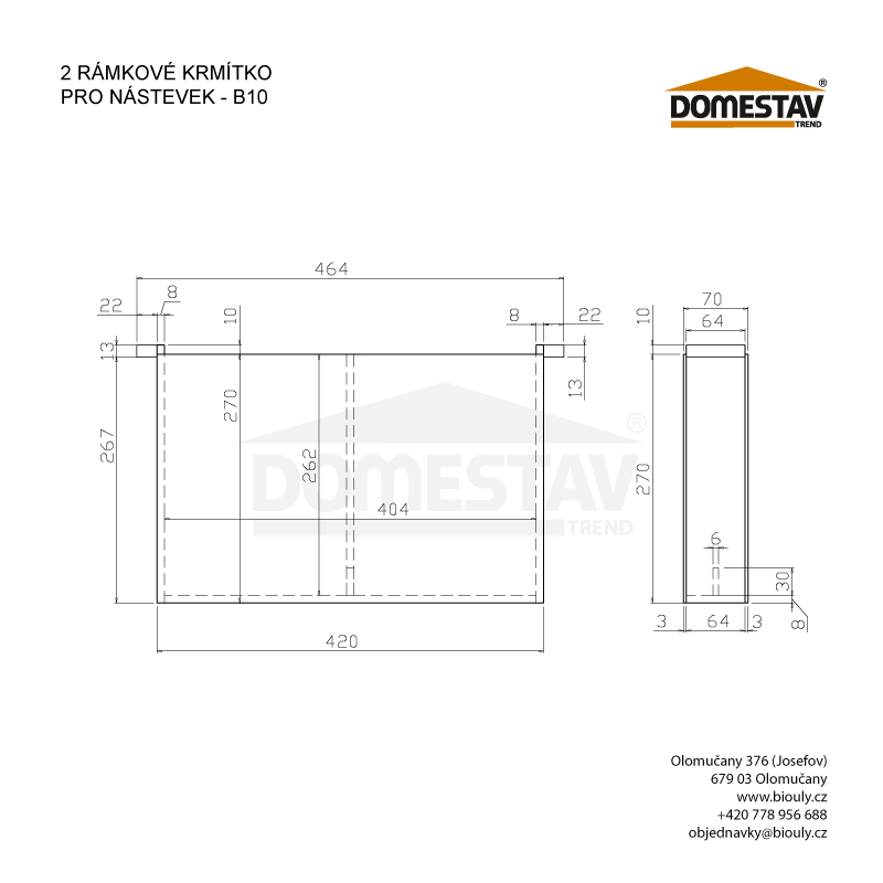 Dvourámkové krmítko B10
