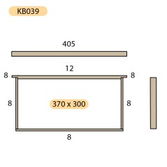 Rámkový prirez 37x30 nevrtaný rovný, Lipa, 50 ks