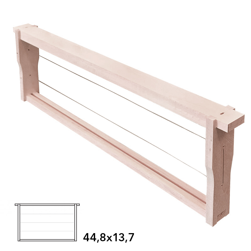 Rámek 44,8x13,7 Langstroth 1/2 Original, vodorovně Hoffman, Lípa