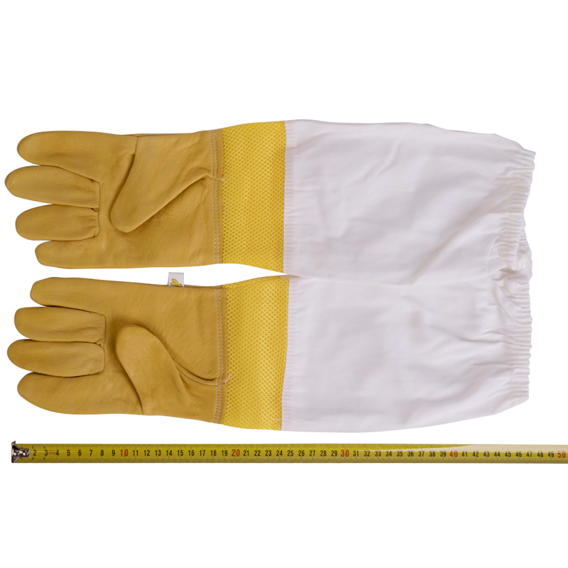 Včelařské rukavice kožené silné s větráním - Velikost: Velikost L