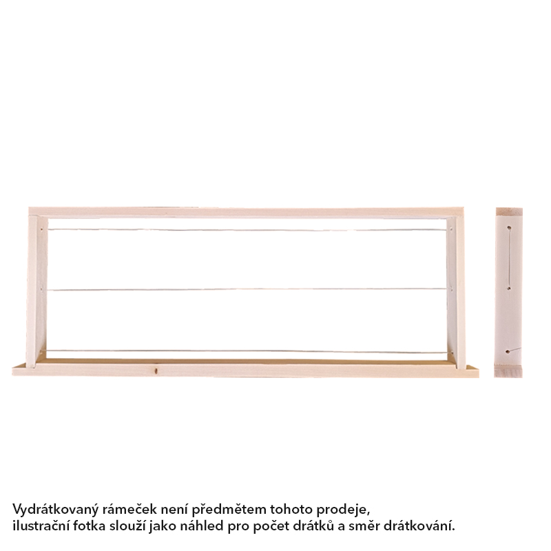 Rámkový prírez 39x15 nevrtaný rovný, Lipa, 50 ks