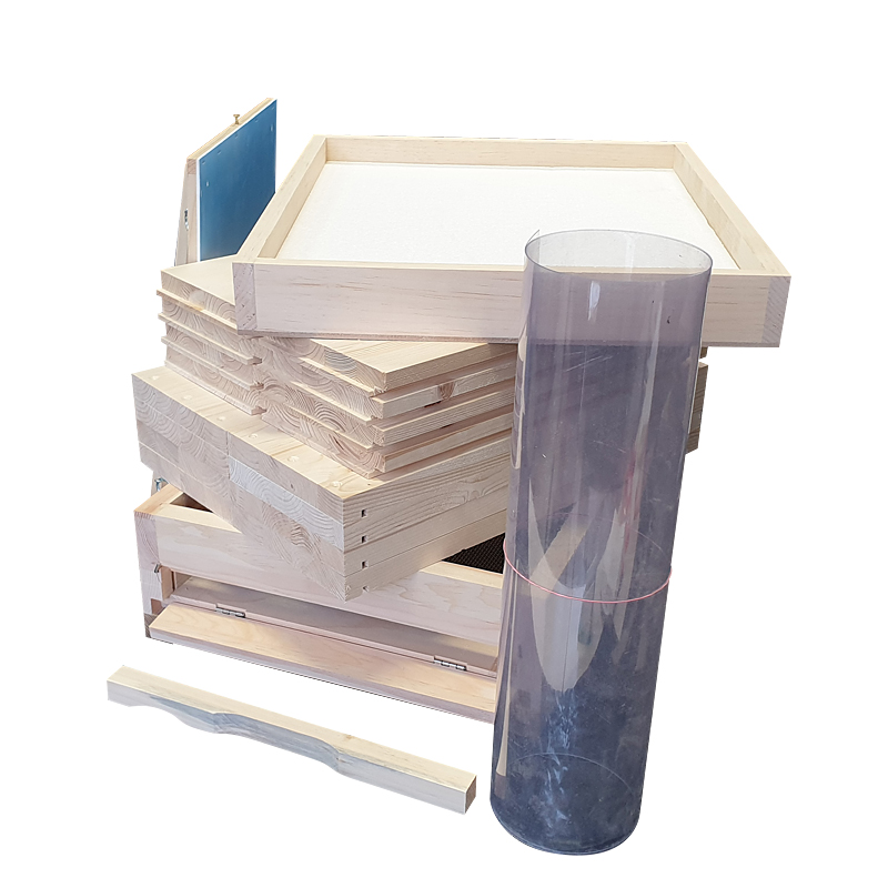 Včelí úľ Optimal - zostava 4 nízké nadstavky nezmontované, Smrek