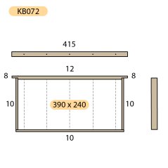 Rámkový přířez 39x24, svisle rovný, zesílený, 50ks